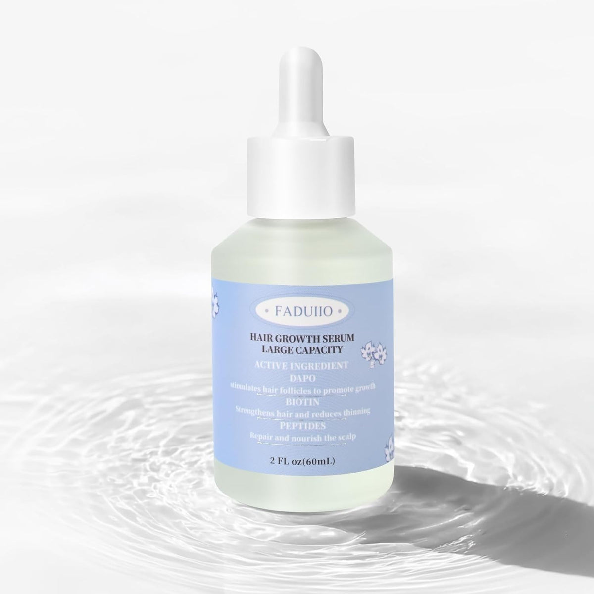 Hair Growth Serum with Biotin, Peptides & Caffeine - 2 oz