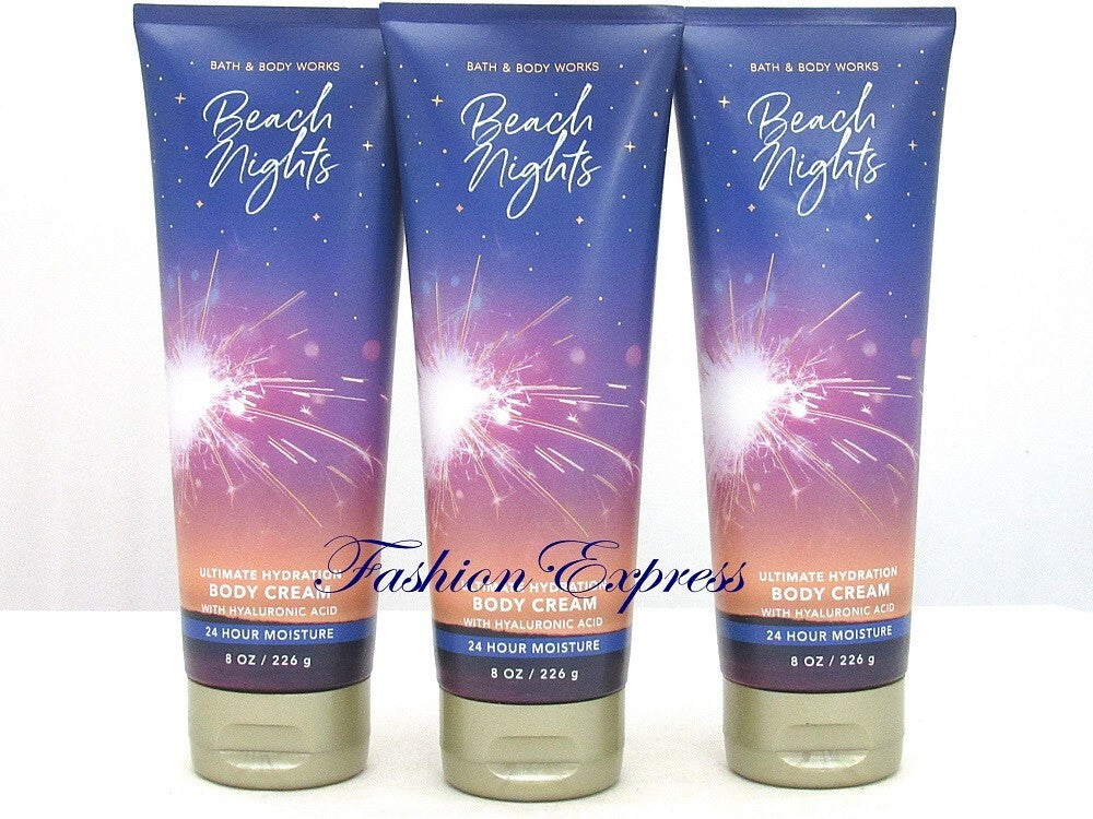 Beach Nights Body Cream 8 oz - Set of 3