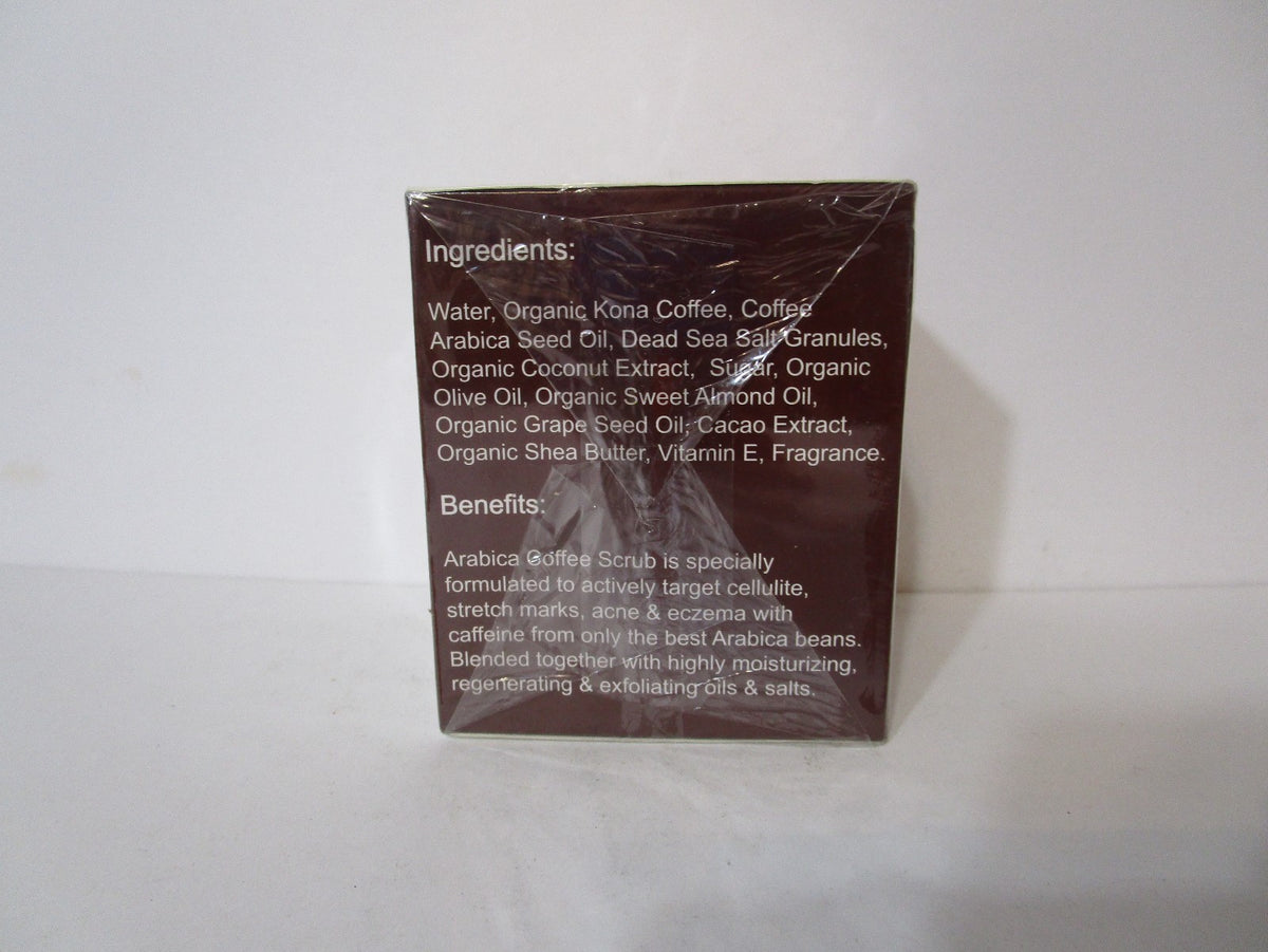 Eden's Organic Garden Arabica Coffee Scrub 8.8 oz, Helps Celluclite,