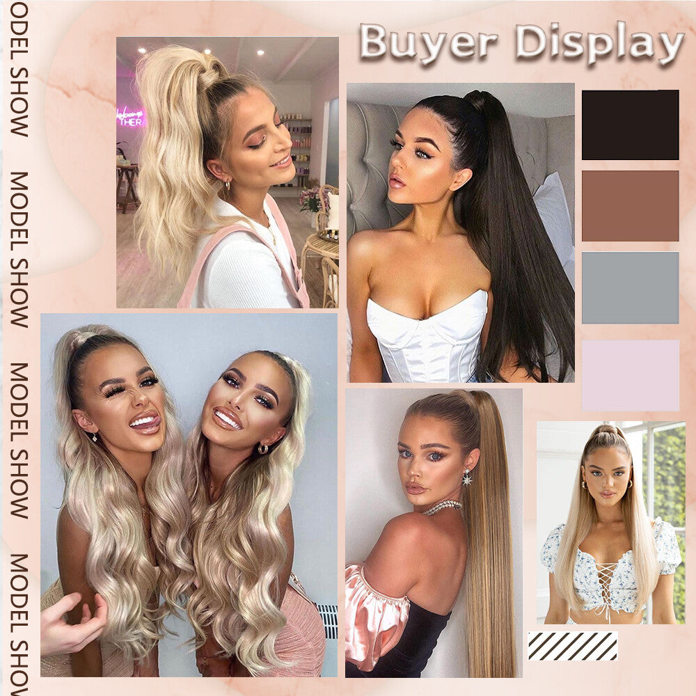 Thick Real Wrap Ponytail Hair Extensions - Mega Long & Natural Looking