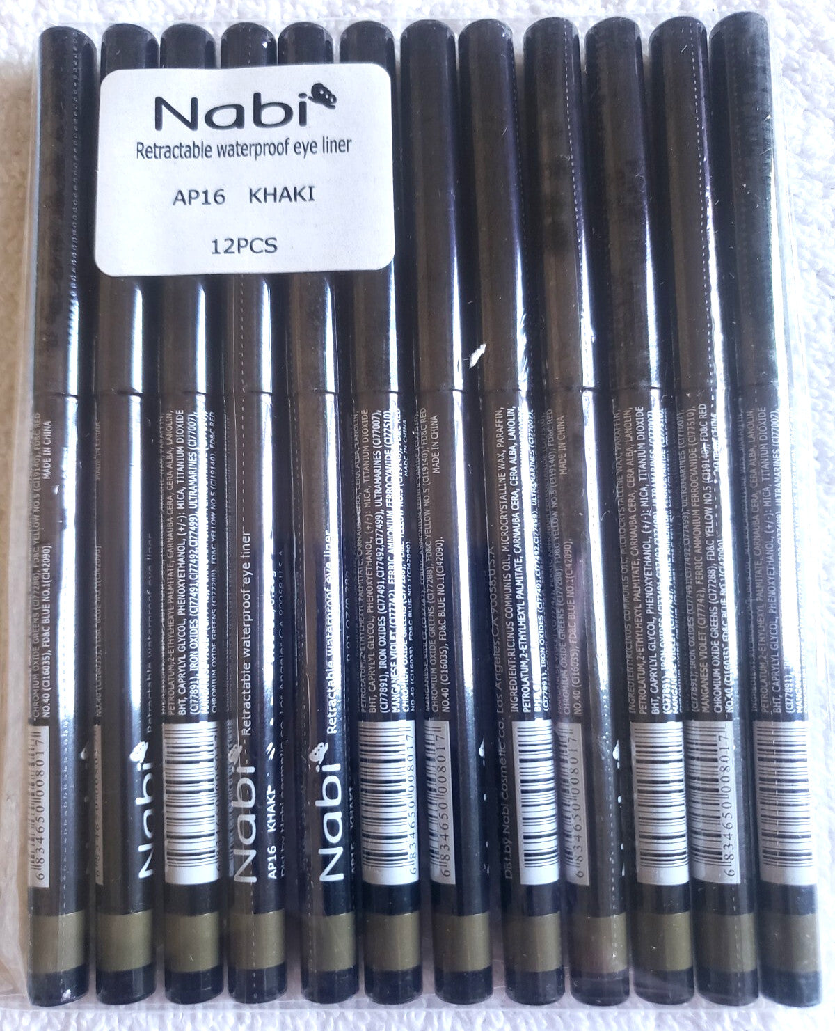 Retractable Waterproof Eyeliner Set - All Colors, 12pcs Lot, Safe & Smudge-Proof