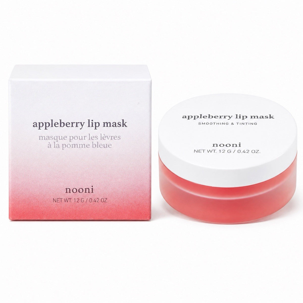 Vegan Lip Mask with Tint - Moisturizing Smoothing & Nourishing 12g