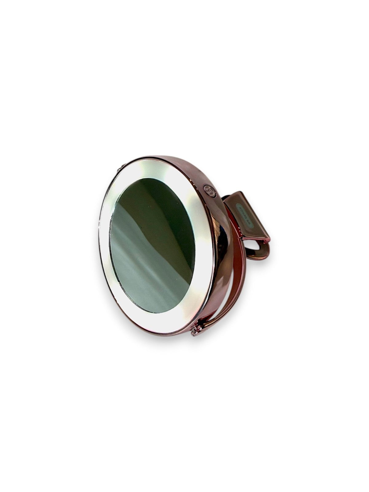 Rechargeable LED Makeup Mirror with Selfie Light & Stand - Compact Travel Mirror