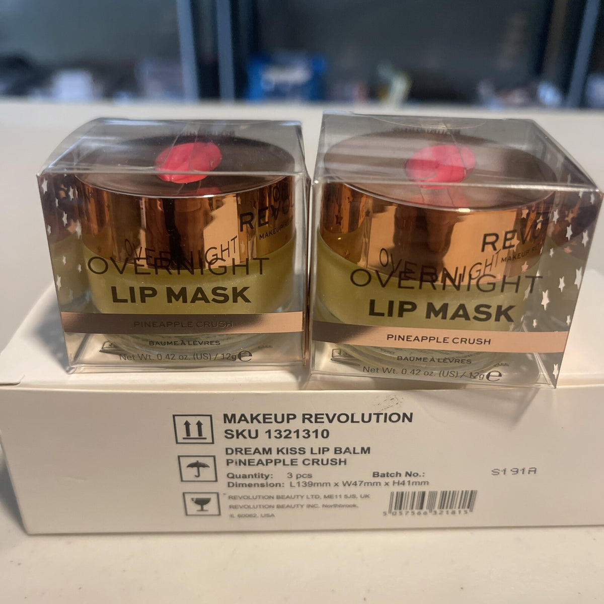2-Pack Pineapple Dream Lip Mask & Lip Balm Set - Hydrating & Nourishing