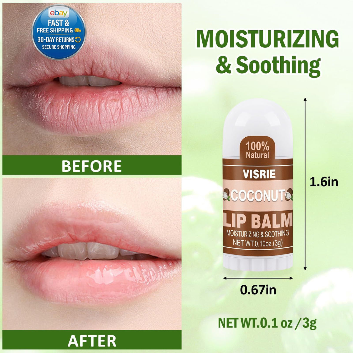 Mini Lip Balm Pack - 40 Assorted Flavors with Vitamin E & Coconut Oil