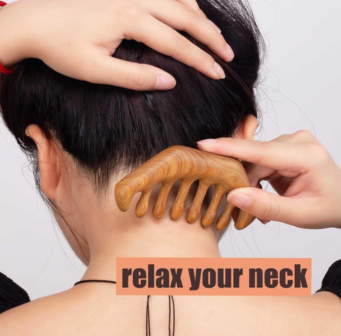 Sandalwood Scalp Massage Comb 2-Pack for Hair Growth & Relaxation
