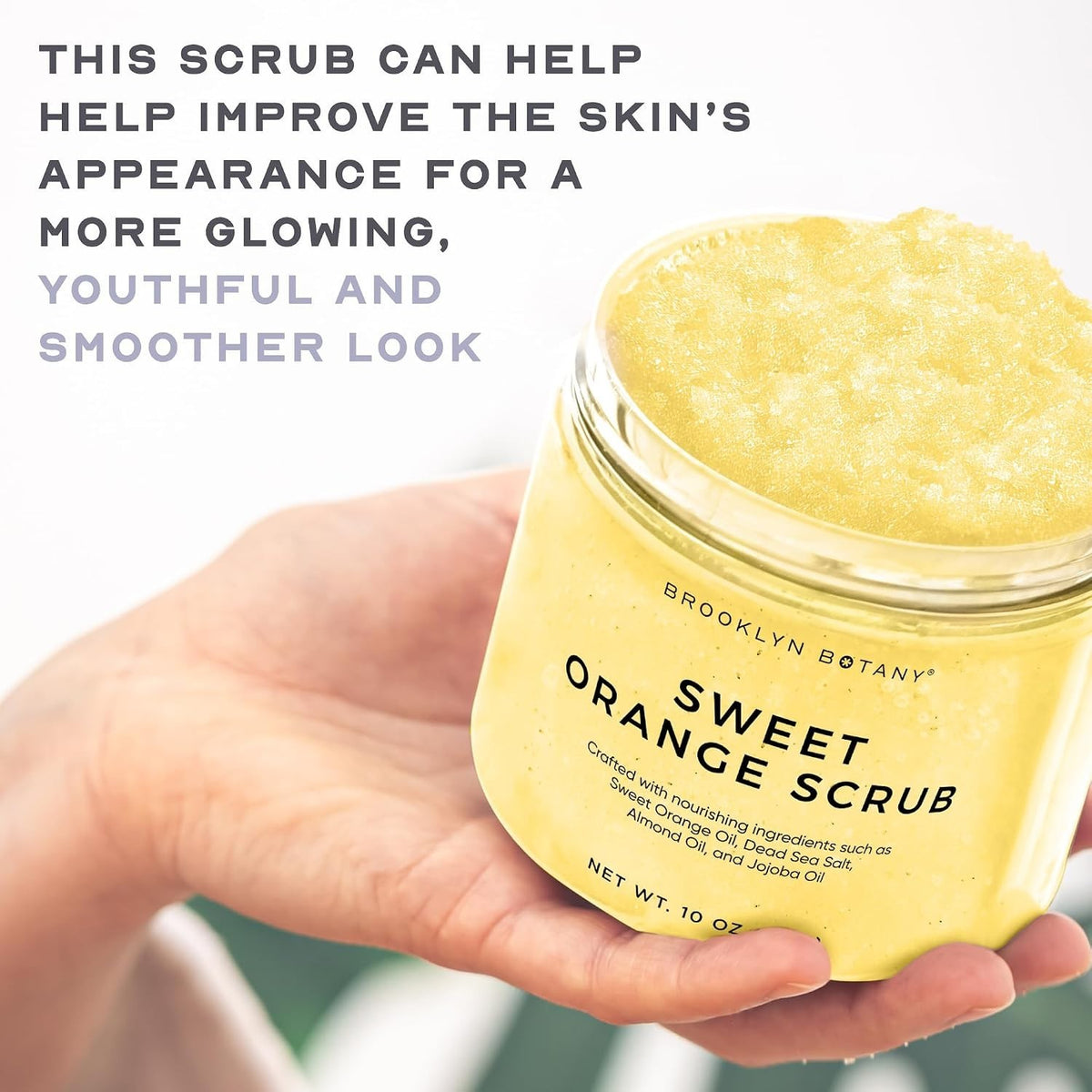 10 oz Sweet Orange Body Scrub for Soft Skin - Fights Fine Lines &