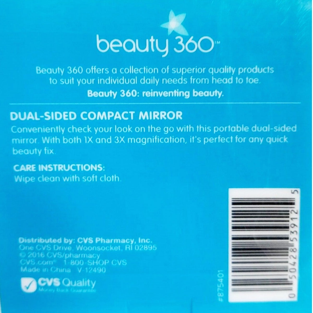 Dual Sided Compact Mirror with 1x & 3x Magnification - Bridesmaid Gift