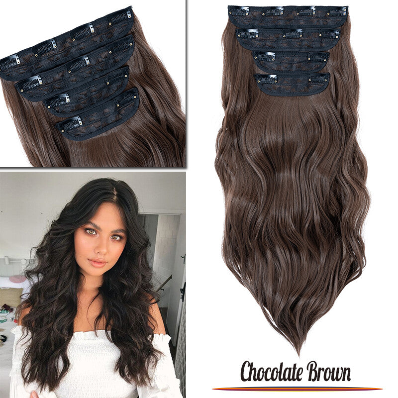 Double Weft Clip-In Human Hair Extensions Full Head - Multiple Colors & Lengths