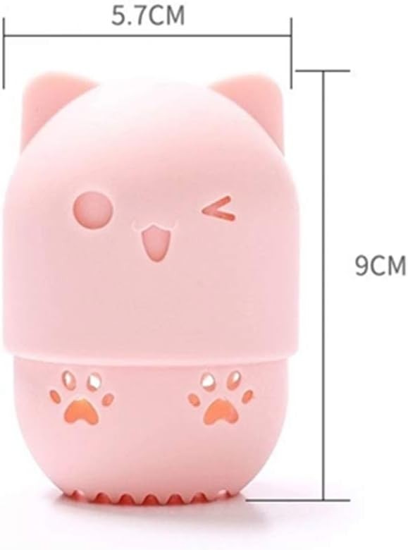 2 Pcs Makeup Blender Holder and Travel Case Silicone Cosmetic Sponge Organizer