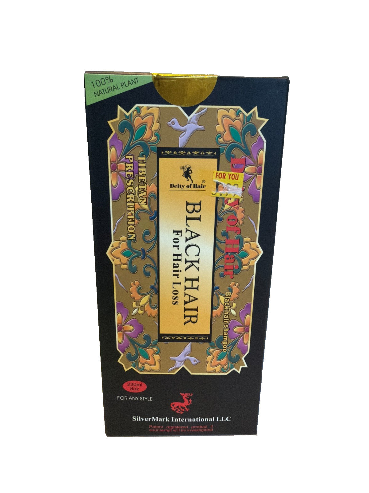 Black Hair Shampoo for Hair Loss, 230ml