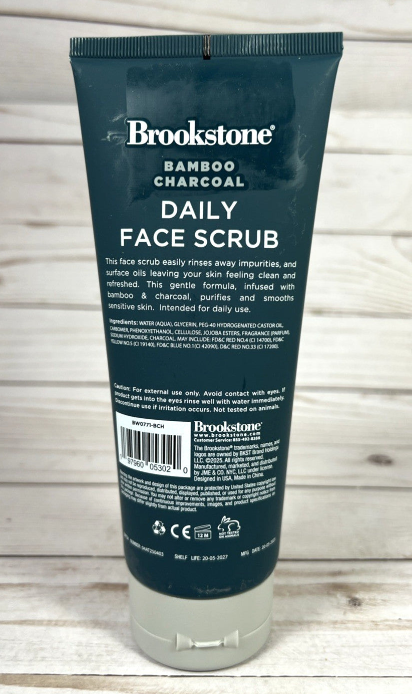Brookstone Bamboo Charcoal Daily Face Scrub Detoxify Sensitive Skin