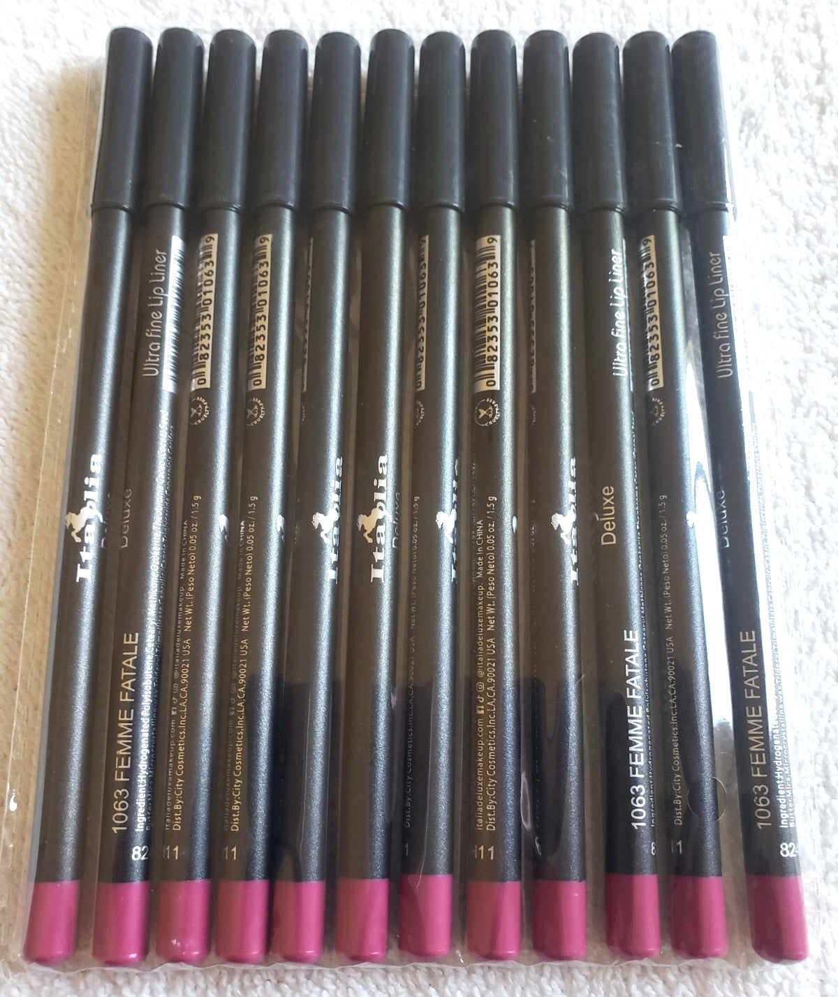 Ultra Fine Lip Liner Pencils - Assorted Colors, Long Lasting, Soft & Smooth