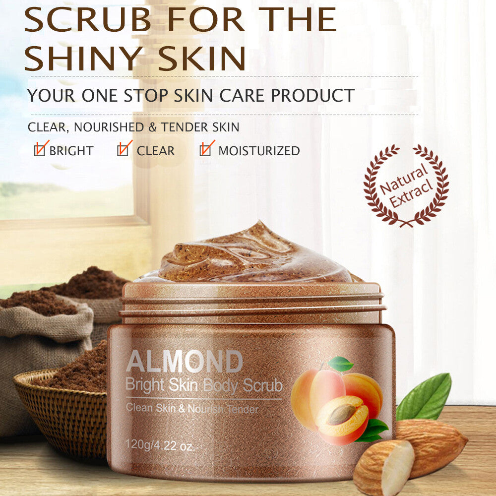 Moisturizing Body Scrub with Shea Butter, Almond & Cucumber - 120g