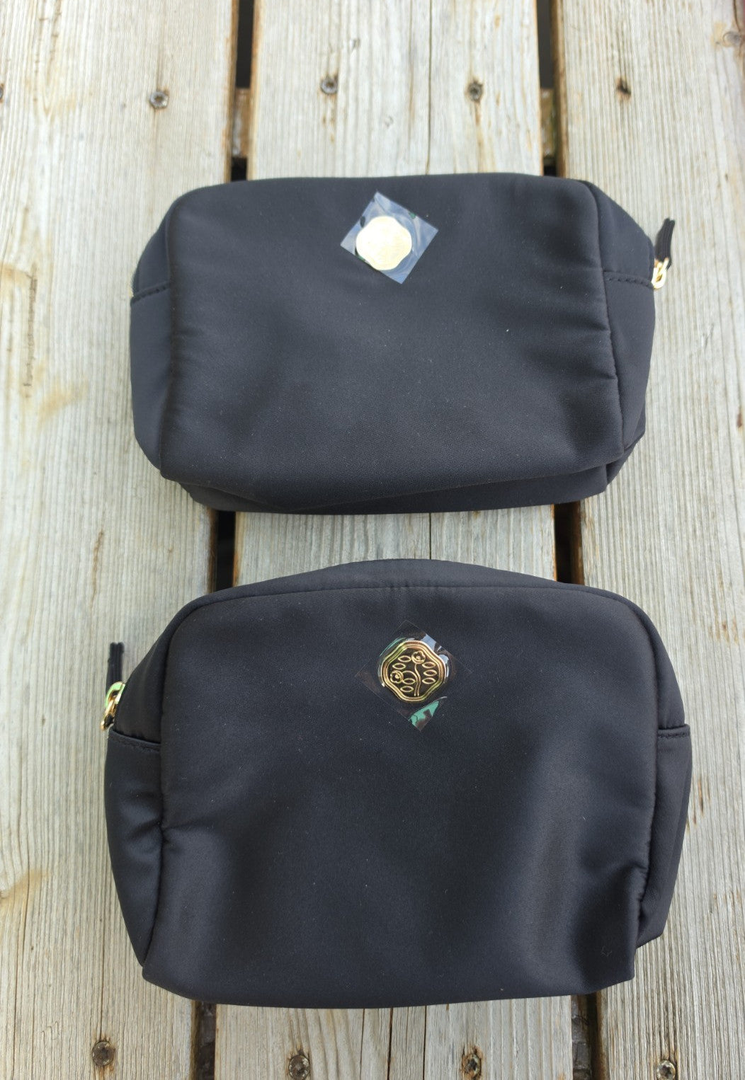Black Cosmetic Makeup Bag Zip Pouch for Travel and Storage