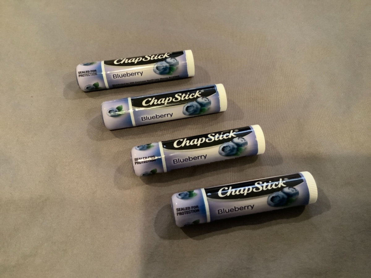 4 Pack Sealed Blueberry Lip Balm Tubes - 0.15 Oz
