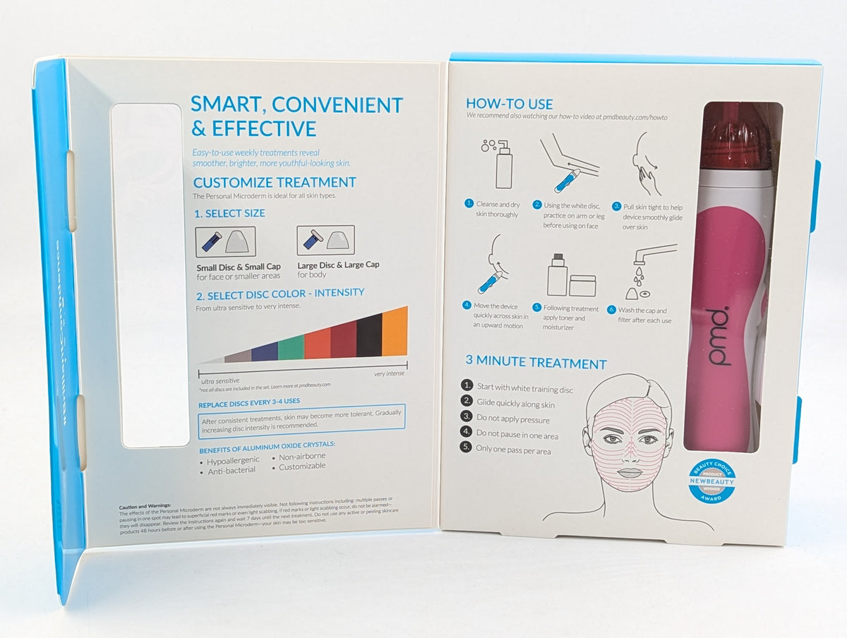 Personal Microderm Classic Exfoliator Tool with 100min Runtime - Pink