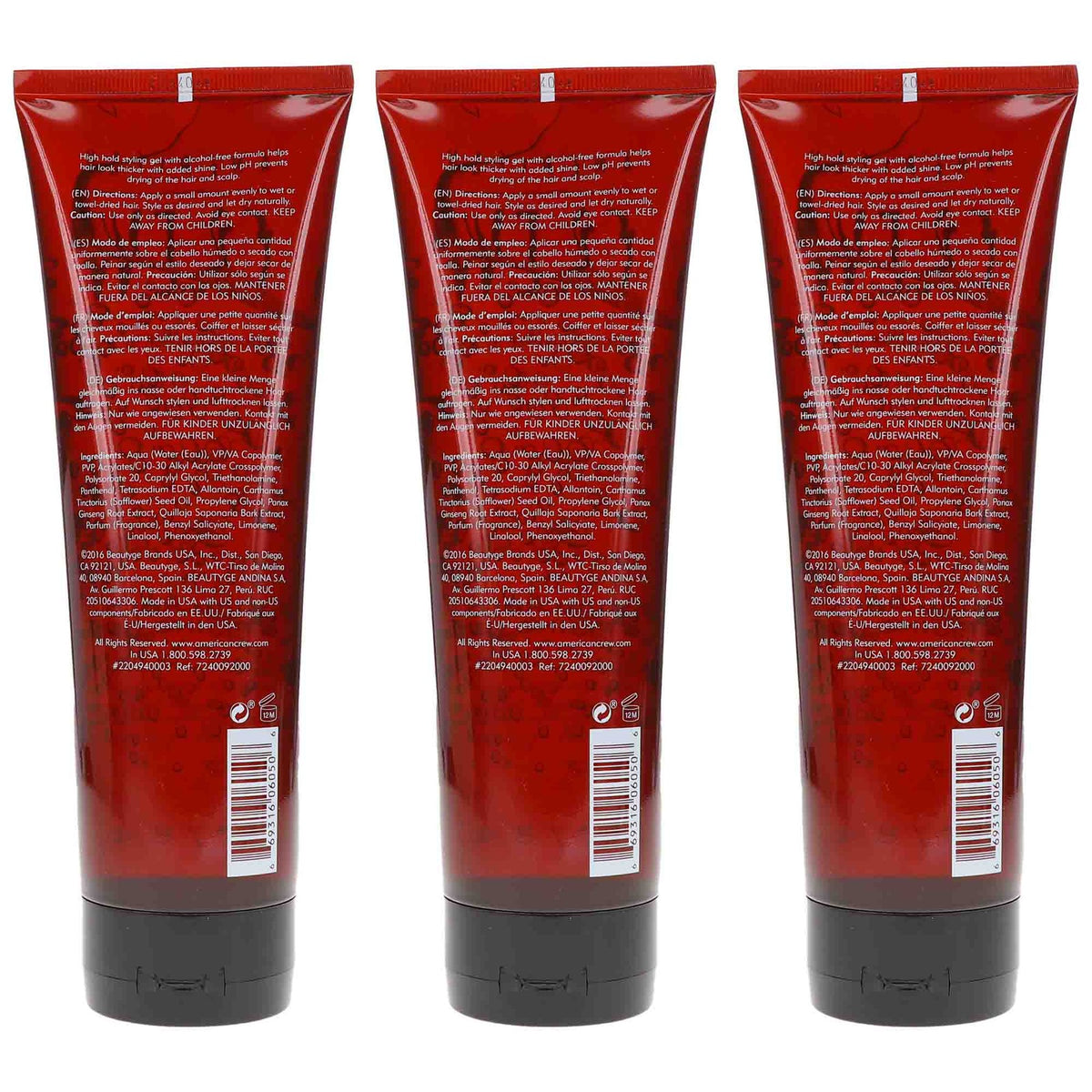 American Crew Firm Hold Hair Gel 8.4 oz Pack of 3 - Strong Styling Hold