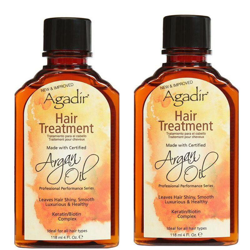 Argan Oil Hair Treatment - Hydrating Nourishing Serum for All Hair Types - 2 Bottles, 4 Fl Oz Each