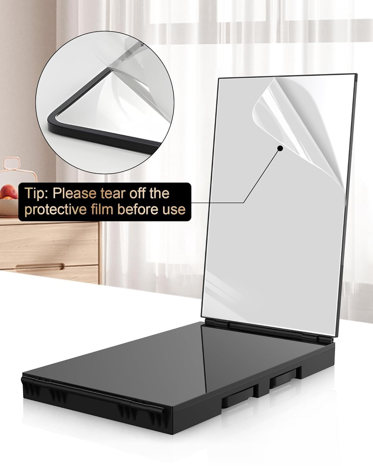 3-Way Self Hair Cutting Mirror - 360° Tri-Fold Shaving & Makeup Mirror