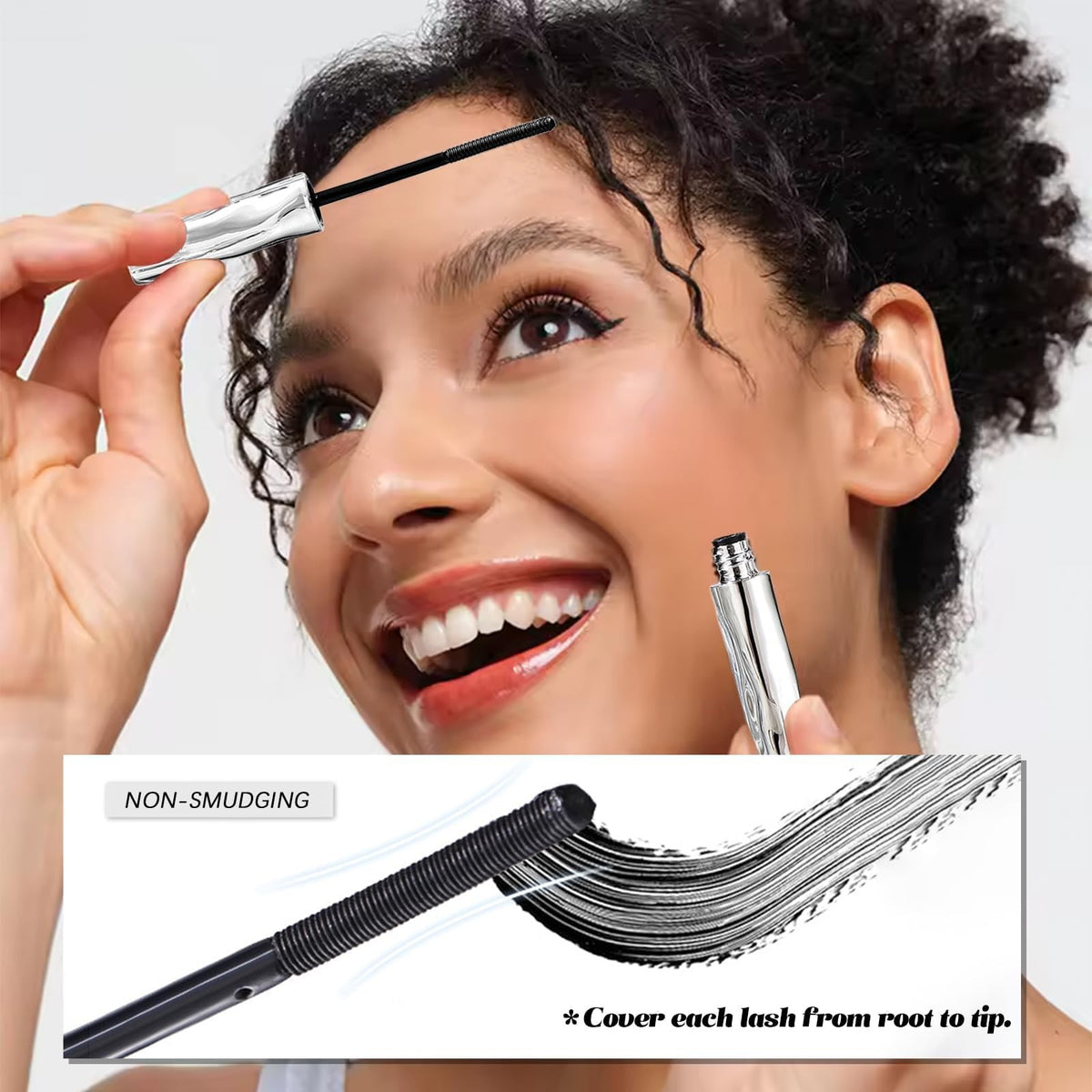 Waterproof Metal Eyelash Curler Tool with Precision Brush - 2 Pack