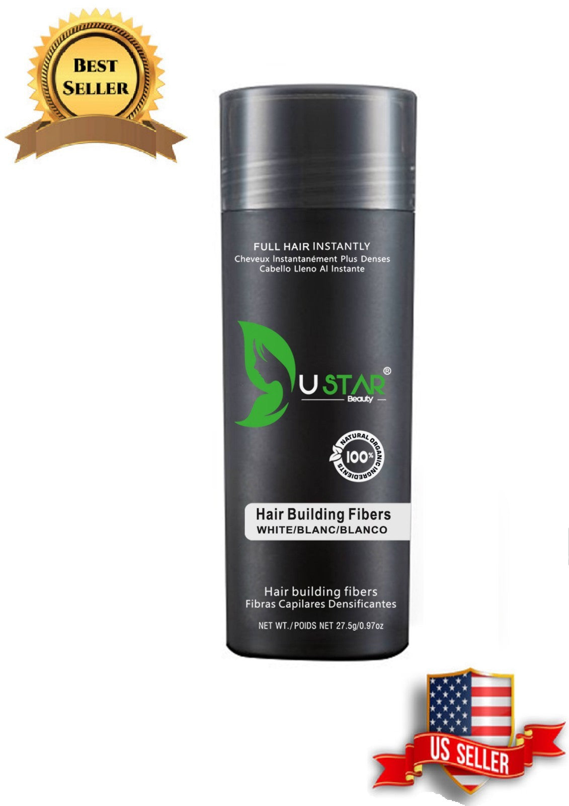 Hair Building Fiber - Gray, 0.97oz