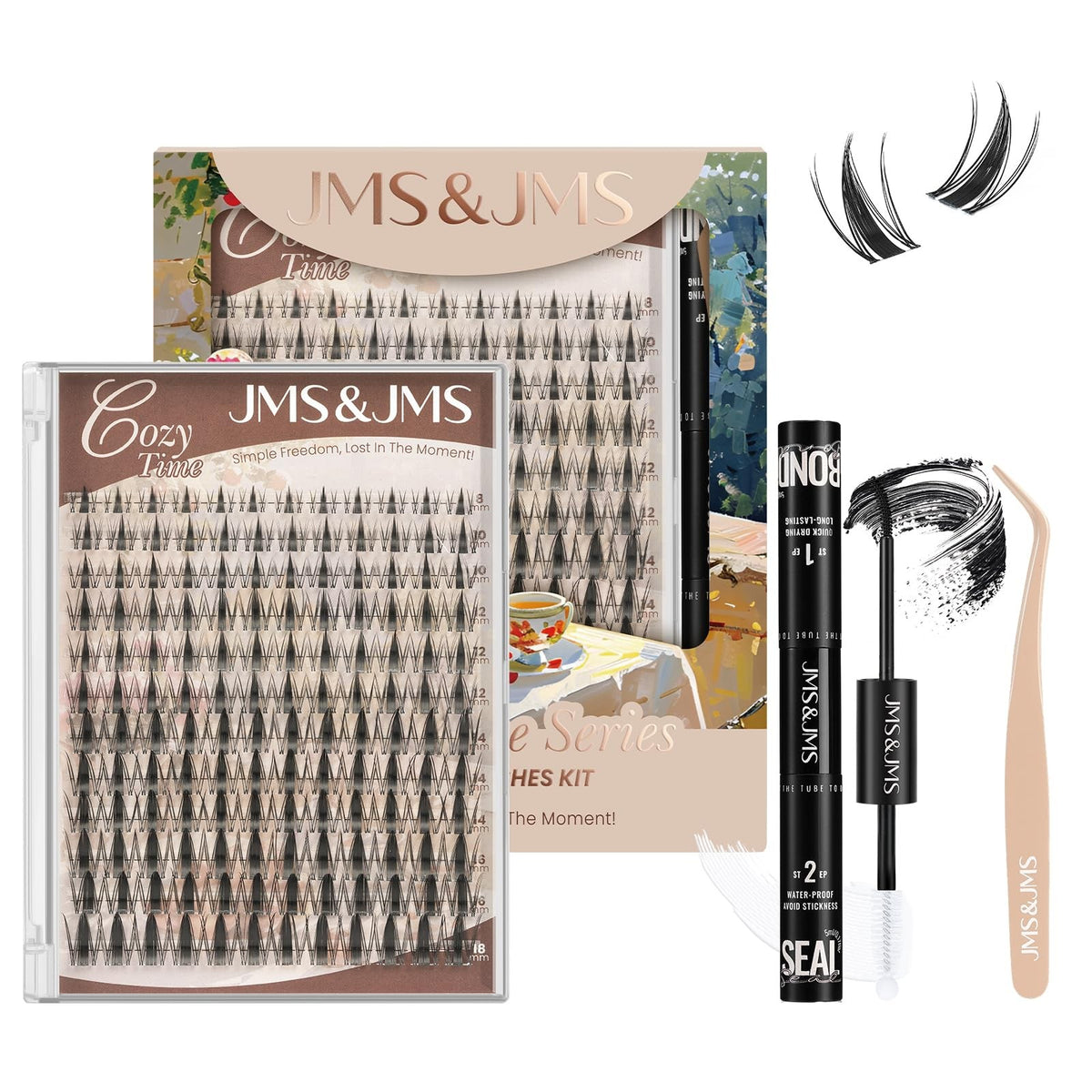 Natural Lash Clusters Kit - 8-18mm Fake Eyelash Extensions, DIY False Lashes