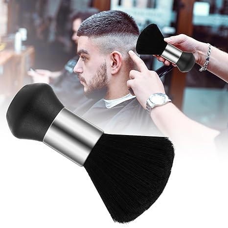 Professional Barber Neck Duster Brush Soft Black - 2 Pack