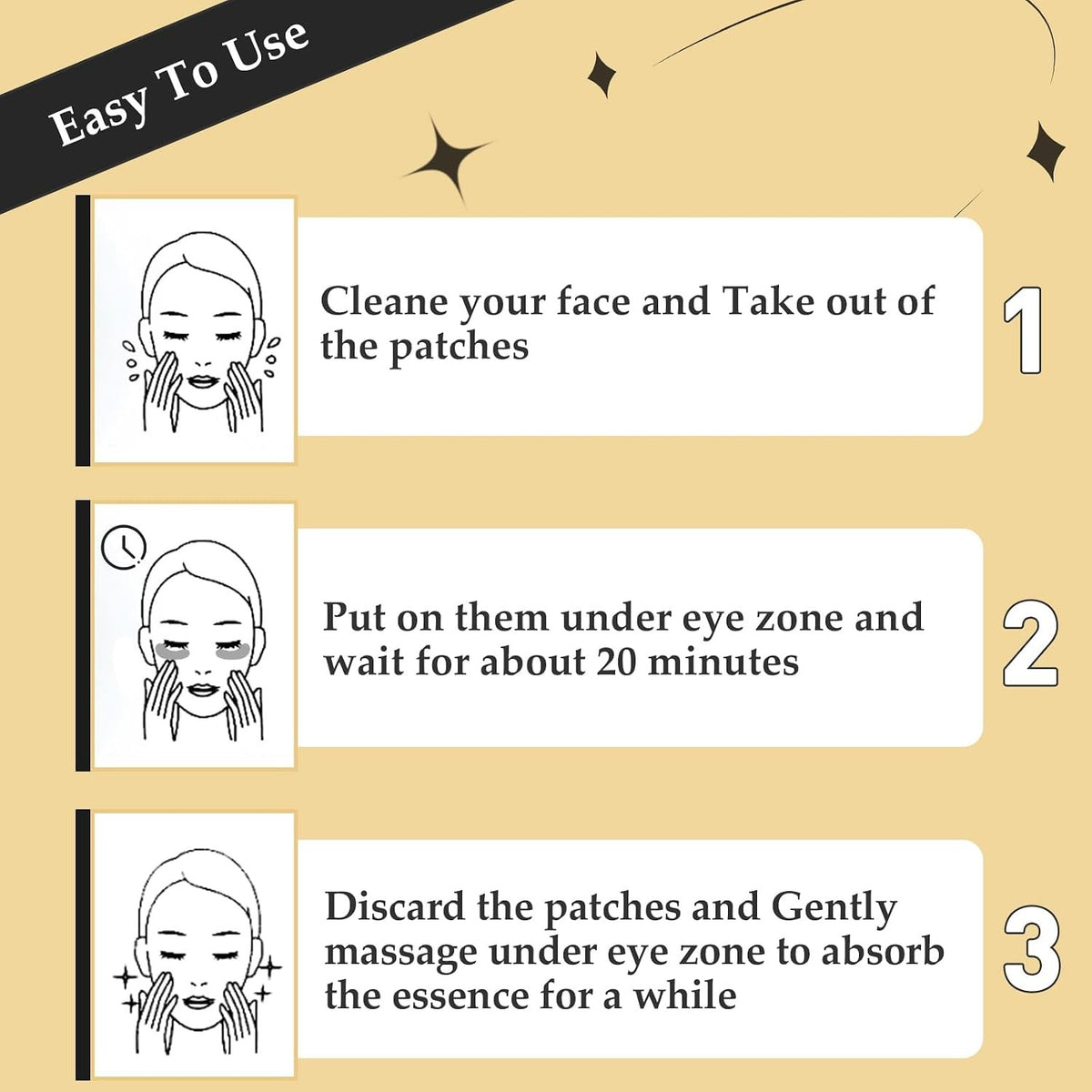 30 Pairs Under Eye Patches with 24K Gold and Collagen - Reduce Eye Bags & Wrinkles