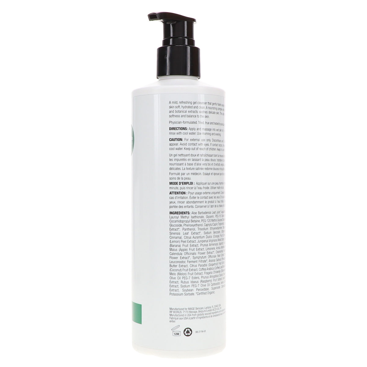 Balancing Facial Cleanser 12 oz for All Skin Types - Organic & Gentle