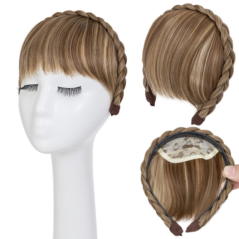 Clip-In Thin Neat Bangs Hairpiece for Front Fringe Hair Extensions