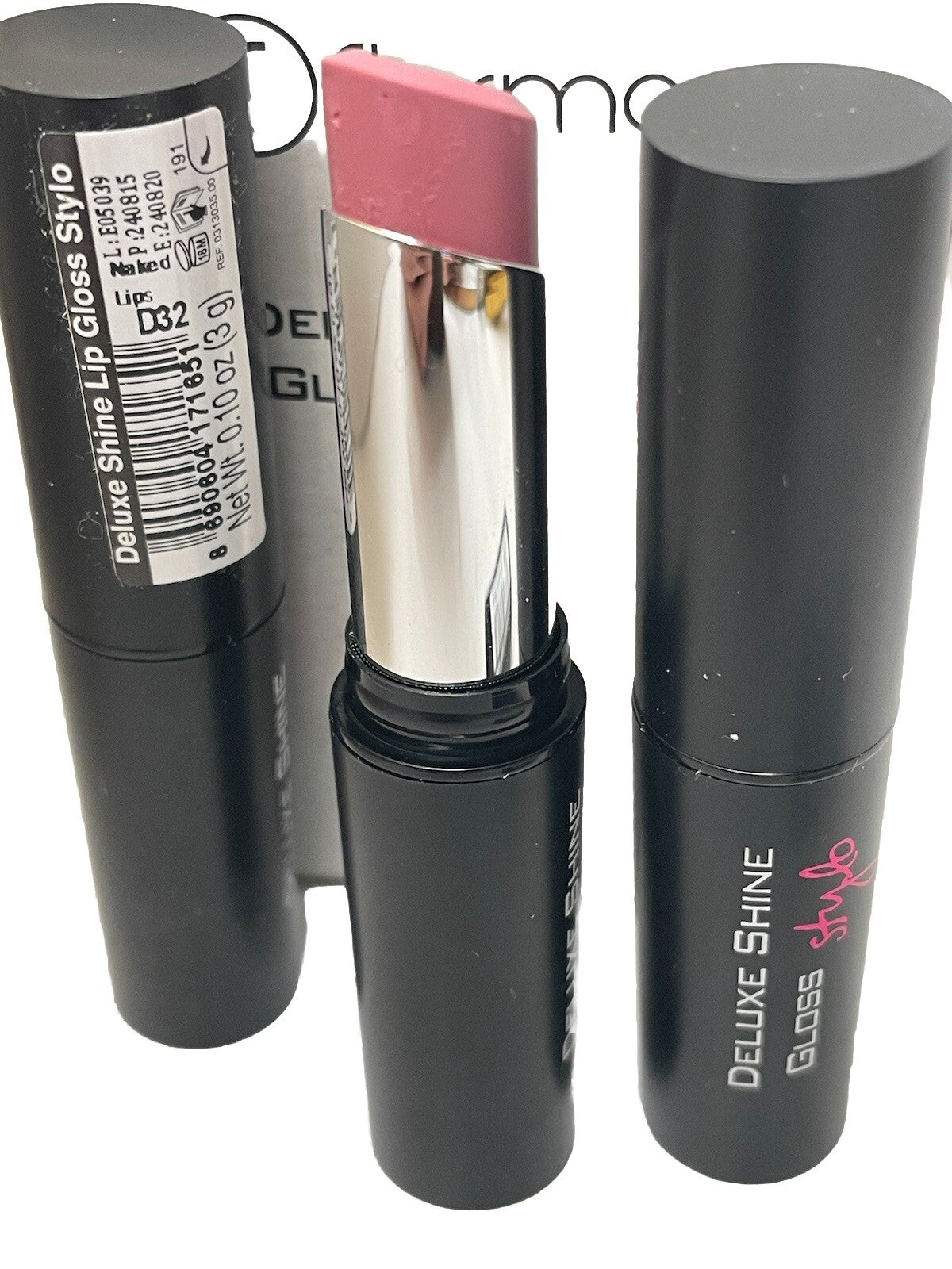 Flormar Deluxe Shine Lip Gloss Stylo D32 Naked Lips Set - 3 Tubes