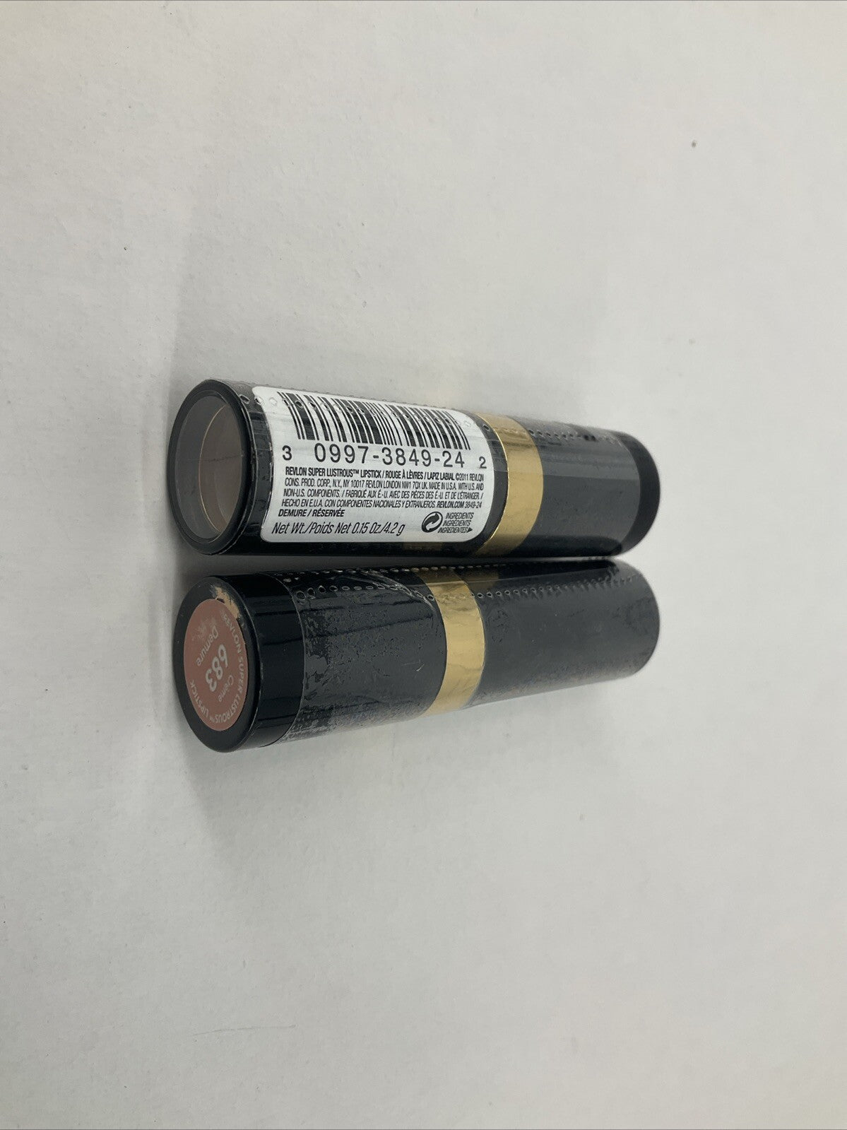 Revlon Super Lustrous Lipstick Creamy Demure Pink Peach Shade 2-Pack
