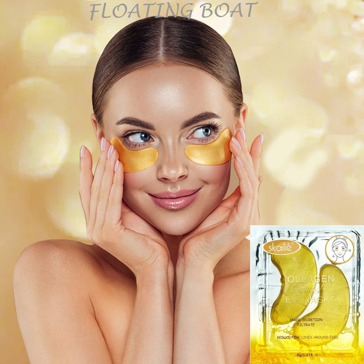 Gold Collagen Facial Mask Set - 15 Pieces (Face, Eye & Lip)