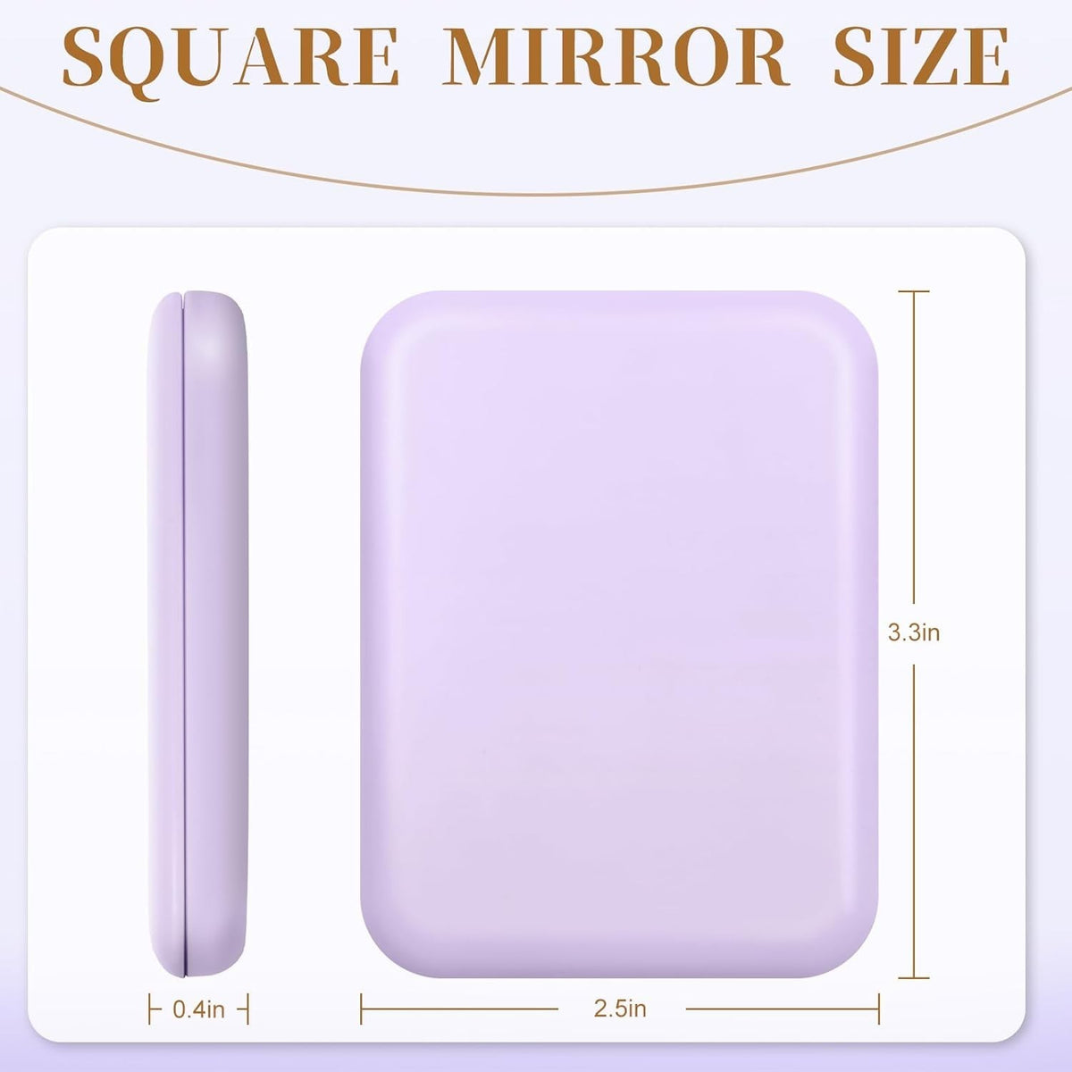 Portable LED Pocket Mirror with 1X/3X Magnification and Bright Lights