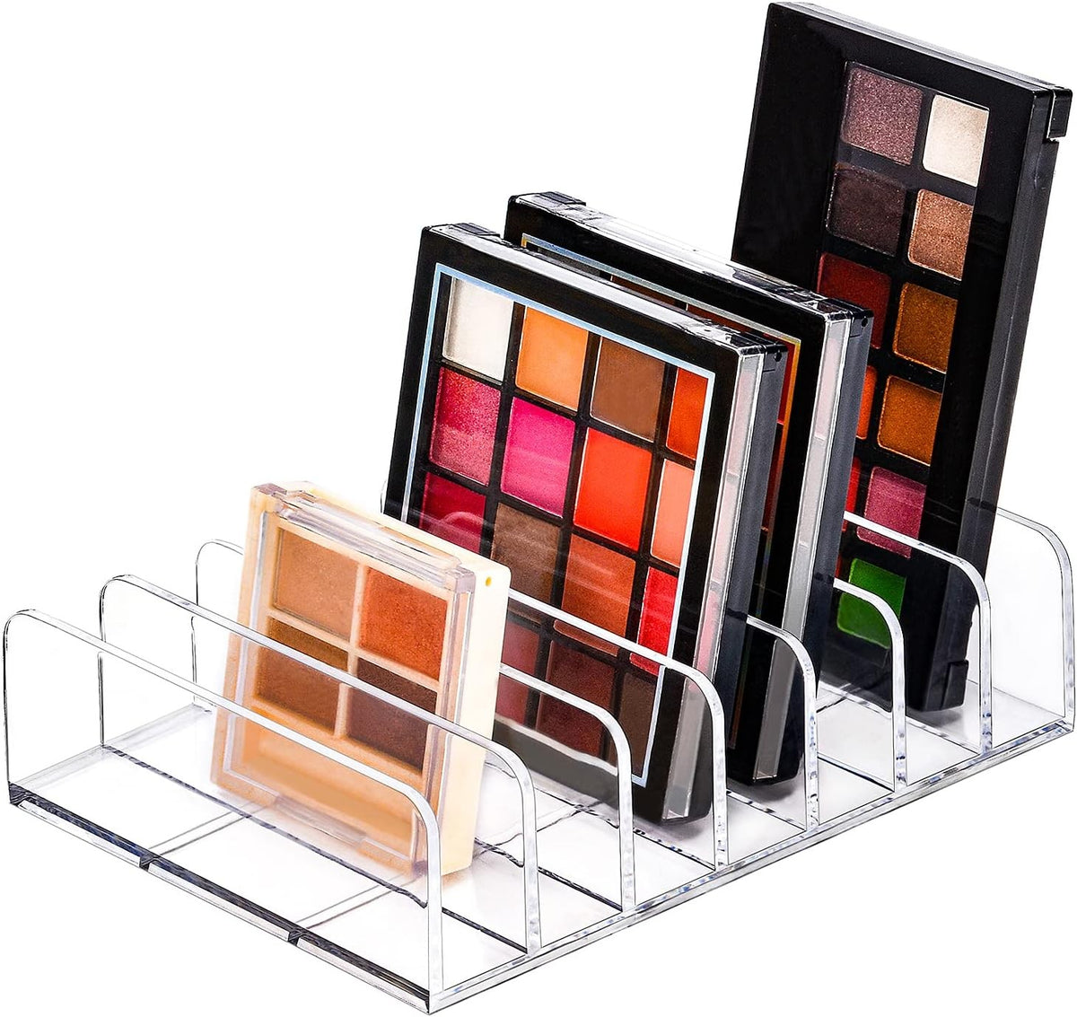 Acrylic Eyeshadow Palette Makeup Organizer with 7 Divided Sections
