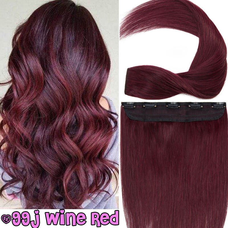 Thick Clip-In Human Hair Extensions Full Head Remy Weft - Various Lengths & Colors