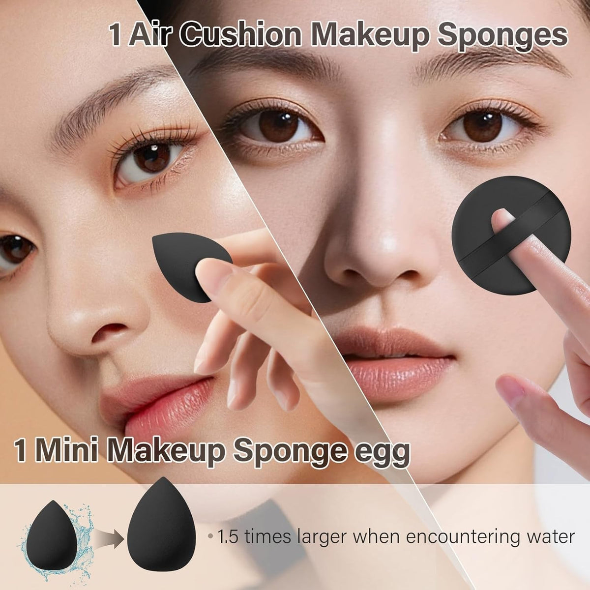 Professional Makeup Brush Set 25 Pcs with Foundation & Sponges