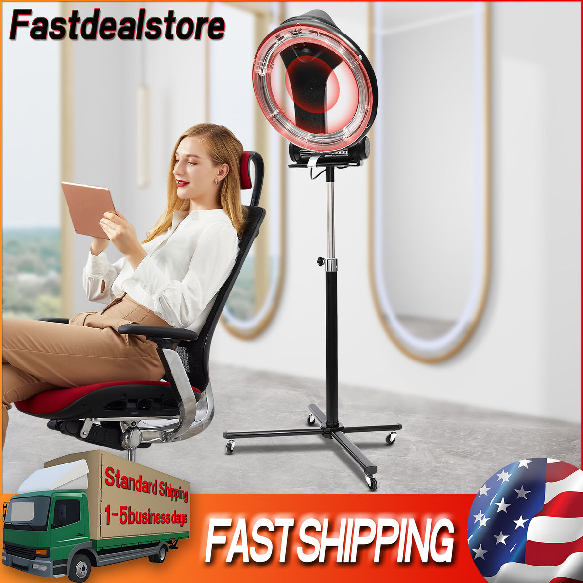 Infrared Stand Hair Dryer for Salon & Professional Use