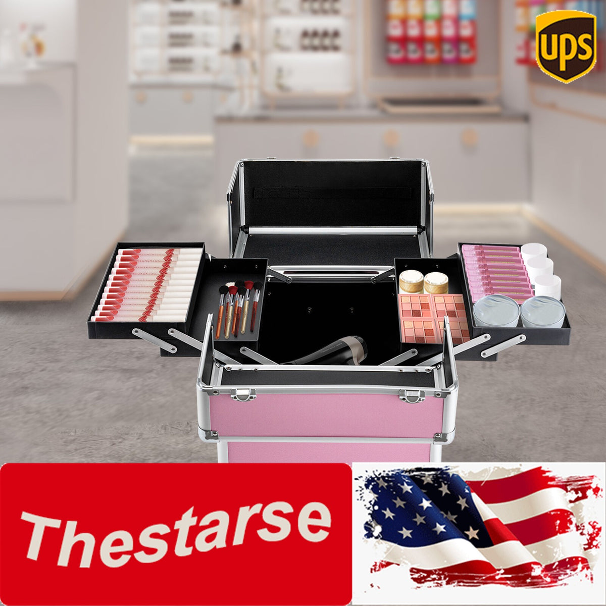 Professional Cosmetic Organizer Trolley Case for Nail & Hair Tools