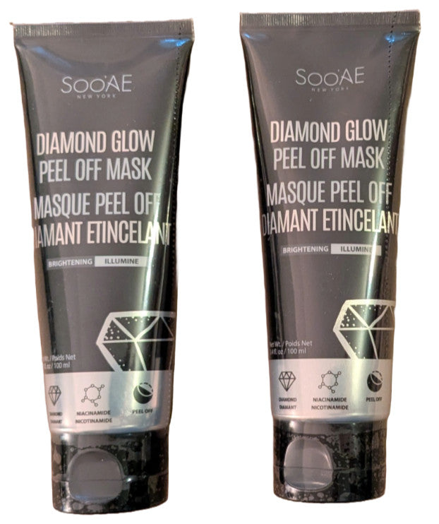 Diamond Glow Peel Off Mask - 2 Tubes, 3.4 fl oz