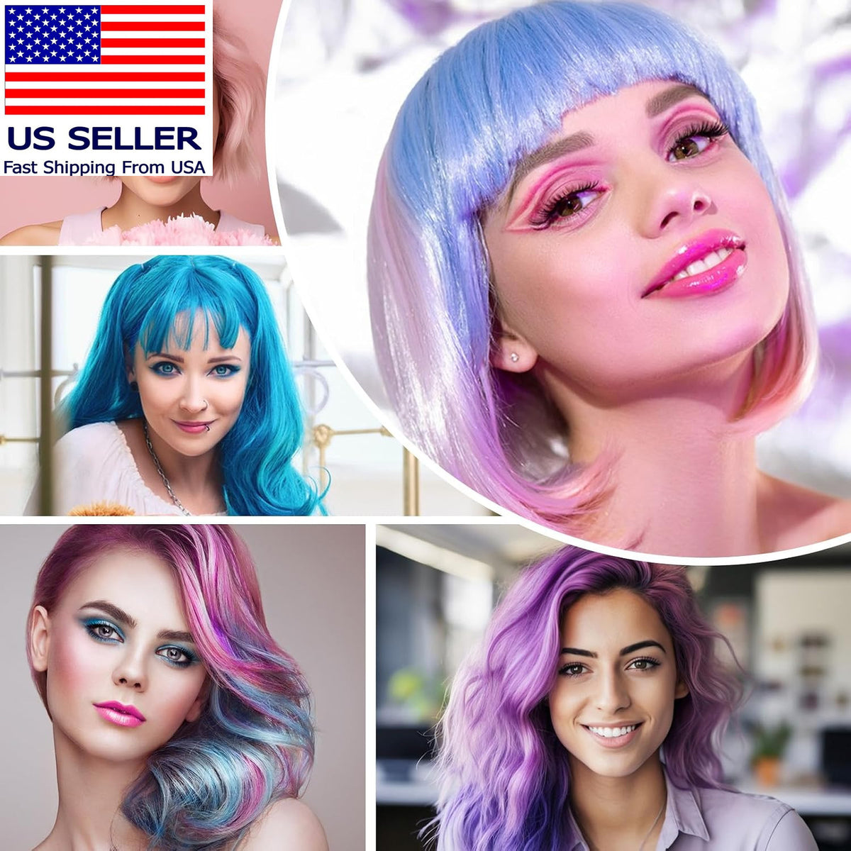 Silicone Wig Grip Headband - Non-Slip, Adjustable, Reusable, 4 Pack