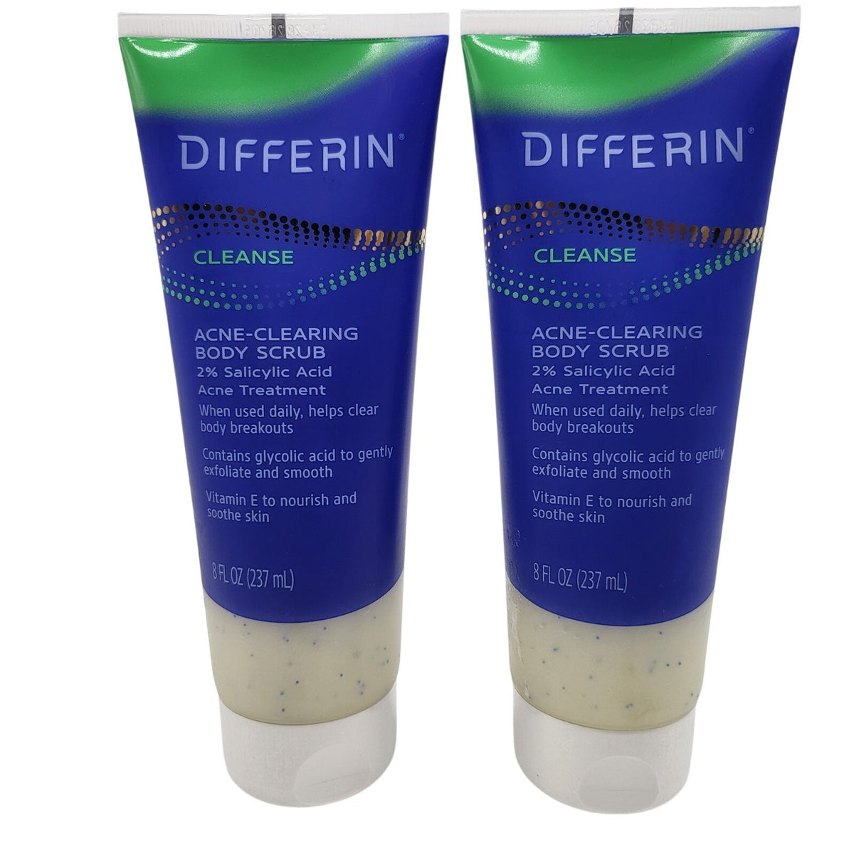 Acne Body Scrub with Salicylic Acid - 8oz, Pack of 2 - Exfoliating Acne Treatment