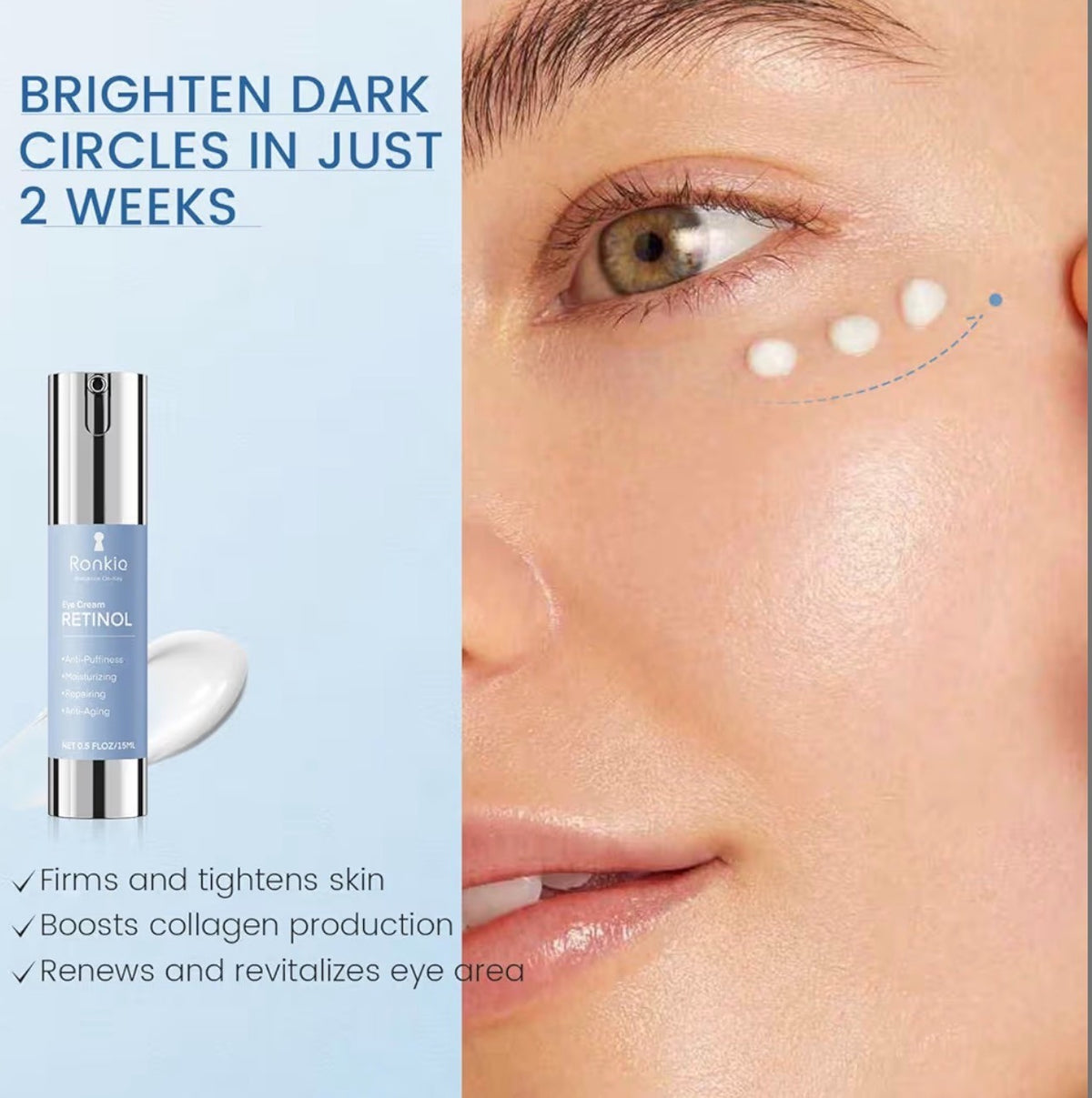 Retinol Collagen Eye Cream Set - Anti-Puffiness 0.5 fl oz x2