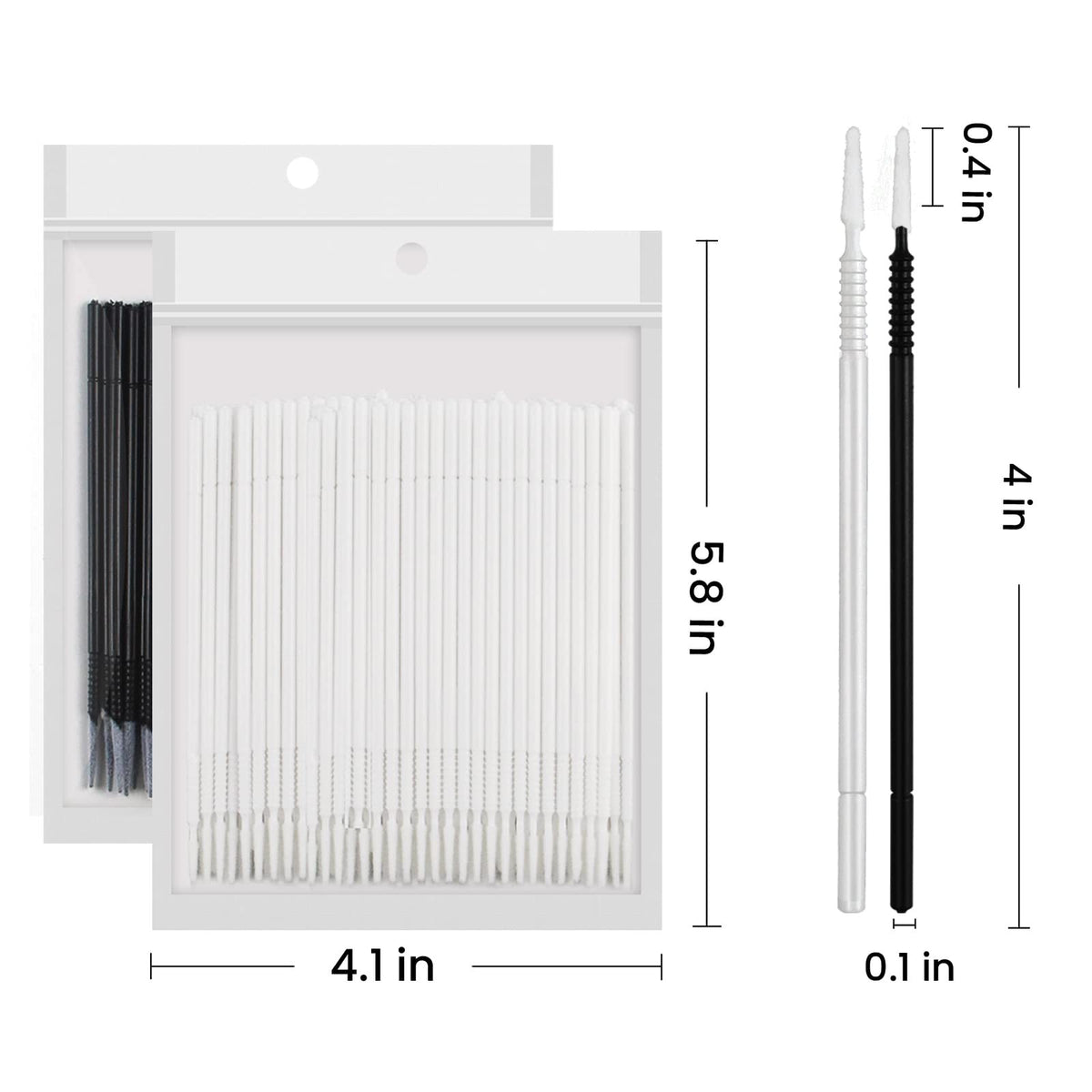 Disposable Micro Applicators with Microbrush Tips for Eyelash Extensions - 200pcs