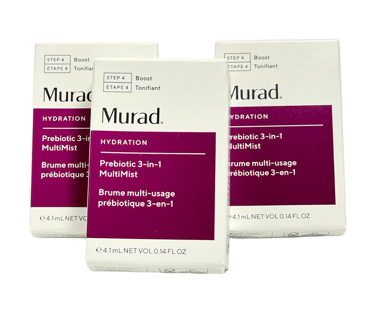 Murad Hydration Prebiotic 3-in-1 MultiMist - 4.1ml, Pack of 3