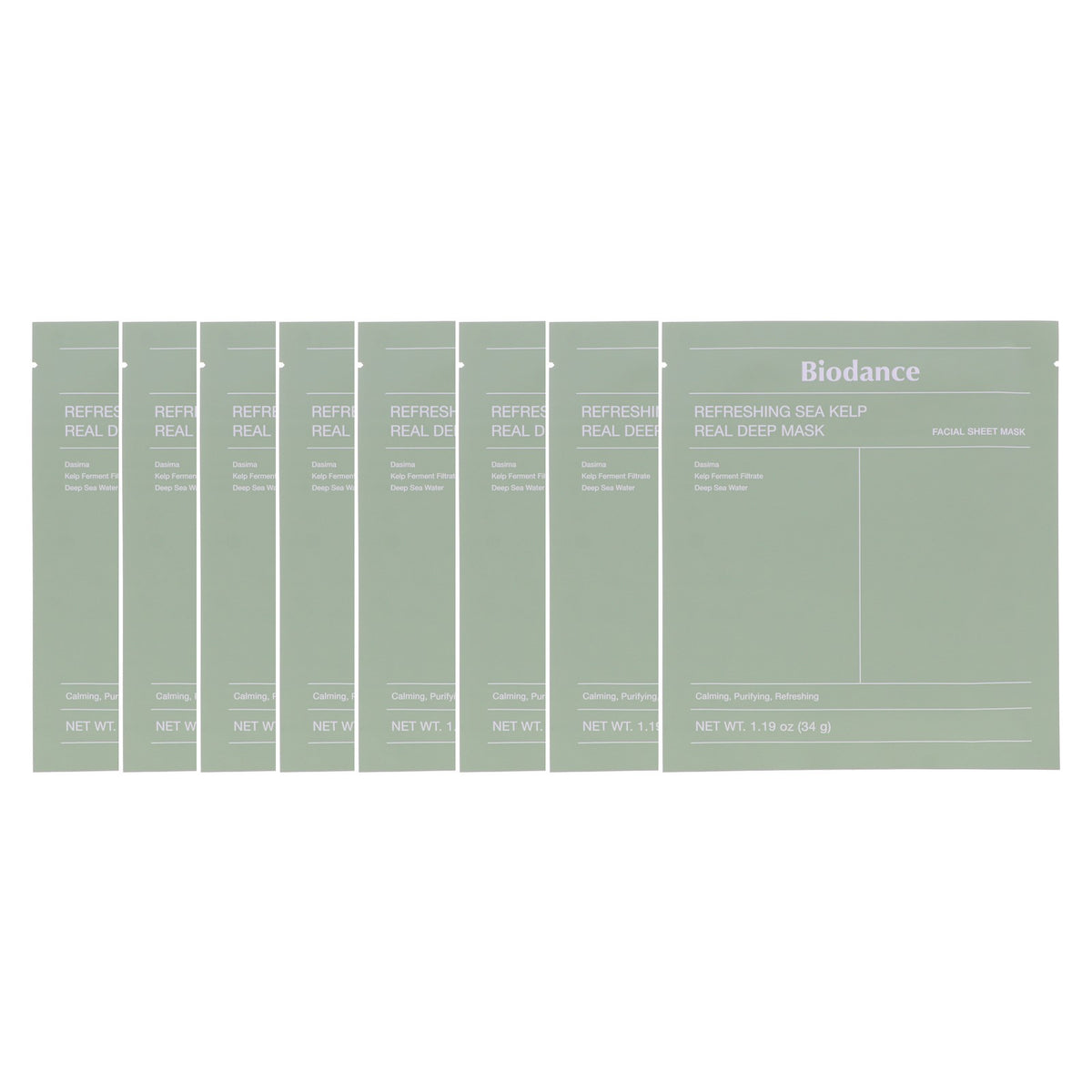 Deep Hydrating Sea Kelp Face Mask Pack - Moisturizing Skin Care Sheet