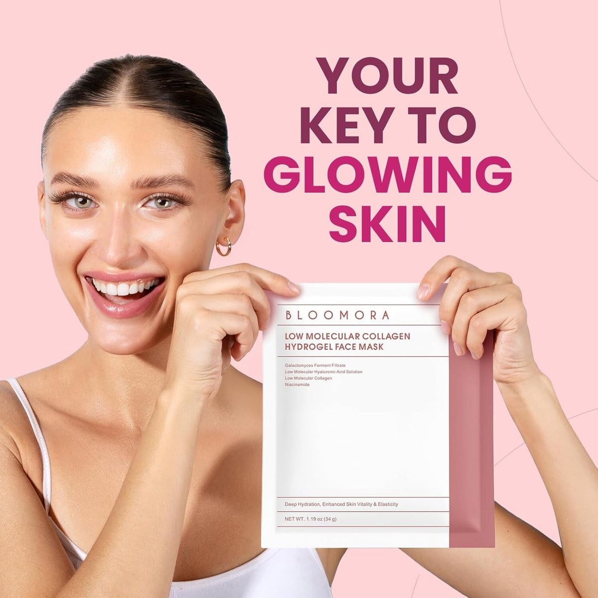 Overnight Deep Collagen Hydrogel Face Mask, 4-Pack