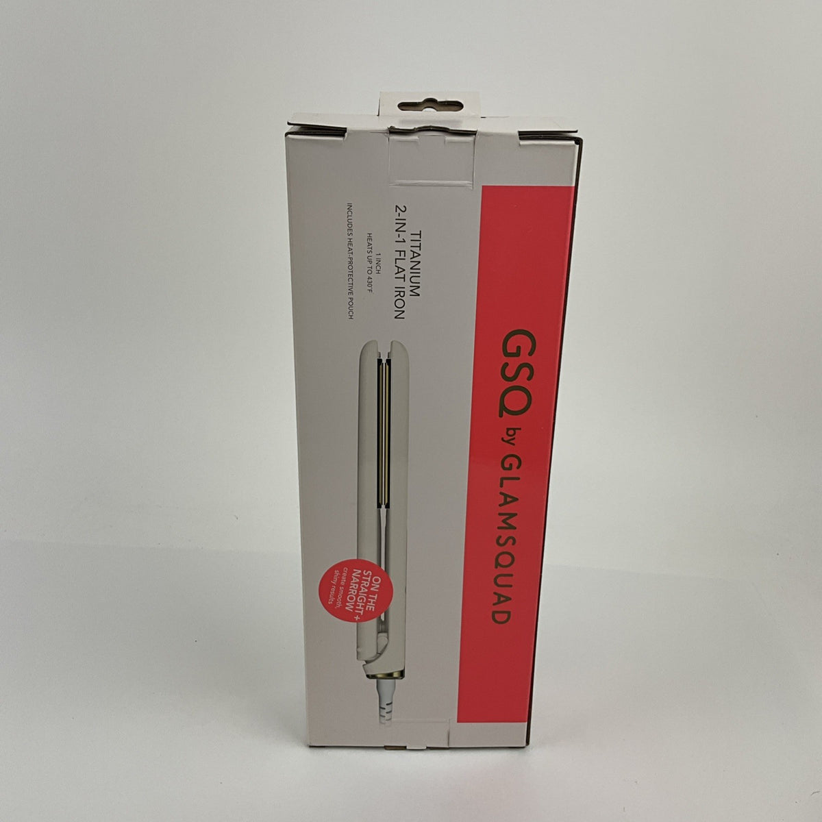 GSQ Titanium 2-in-1 Flat Iron for Hair - 1 Inch Straight & Curling Iron