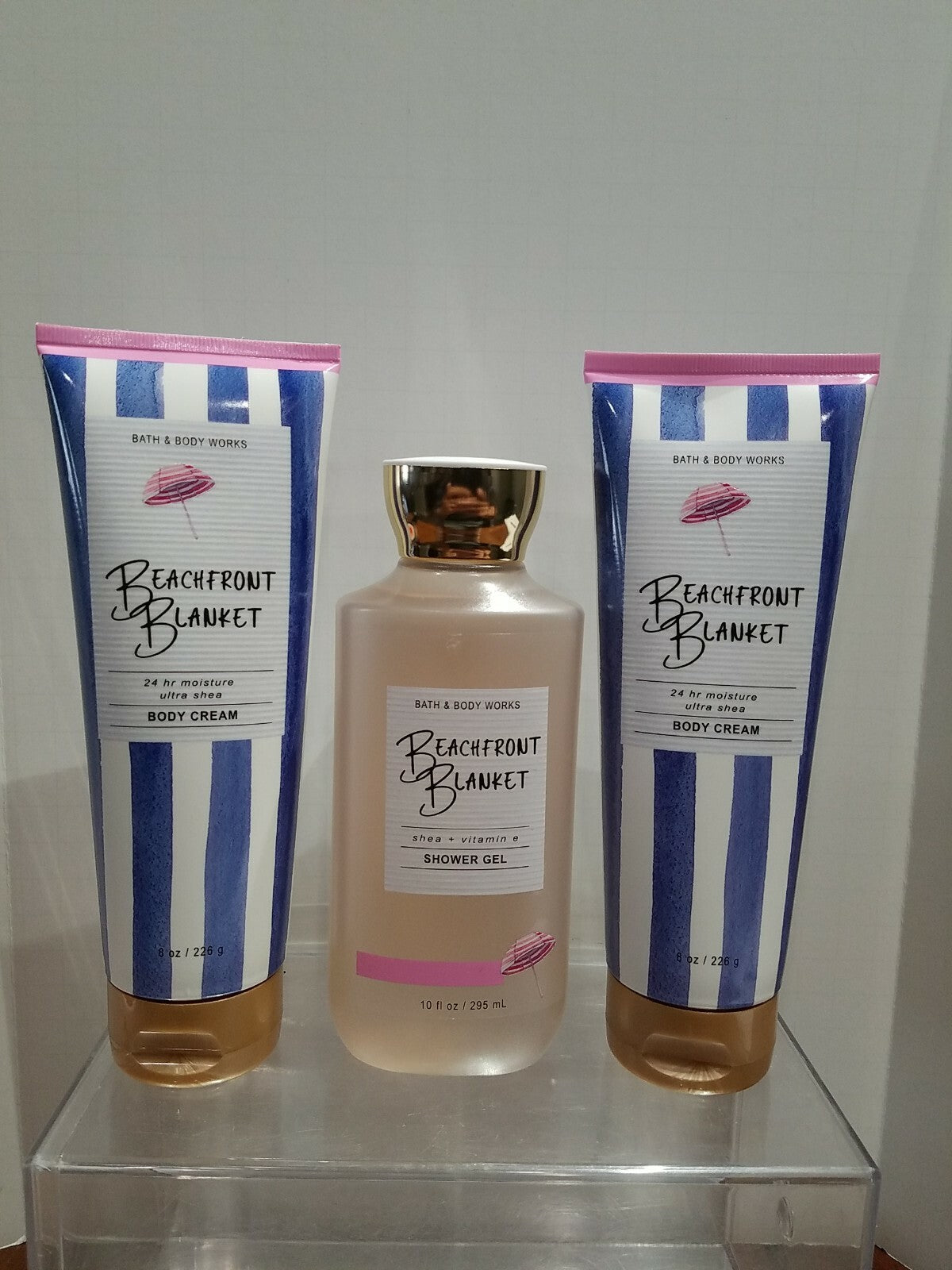 3 Bath And Body Works Beachfront Blanket Cream & Shower Gel